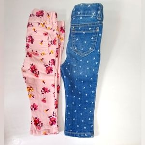 #0065 Set of pants(2 pcs) 18M for girls Brands & colors assorted.